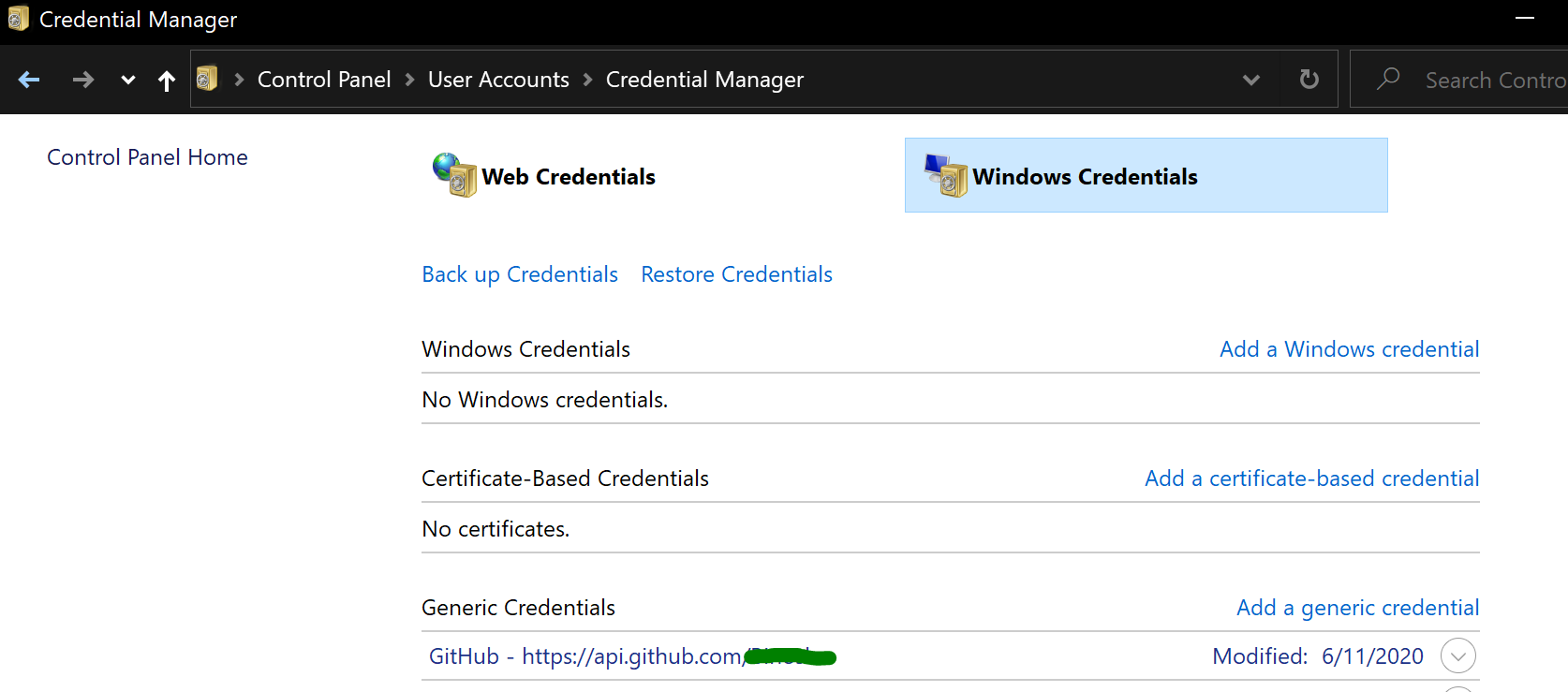 Windows Credentials